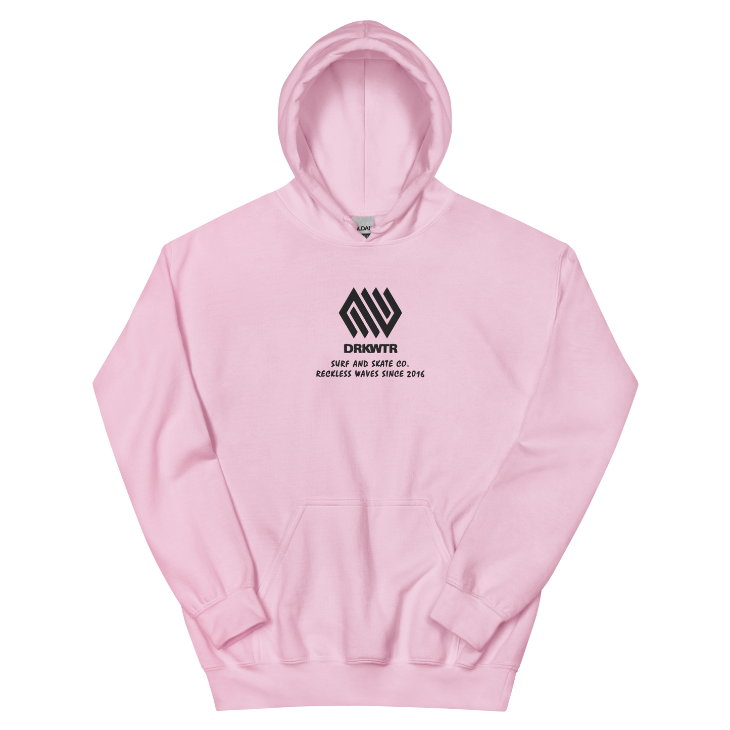 DRKWTR Reckless wakes embroidered Hoodie (Gray, Pink and White)