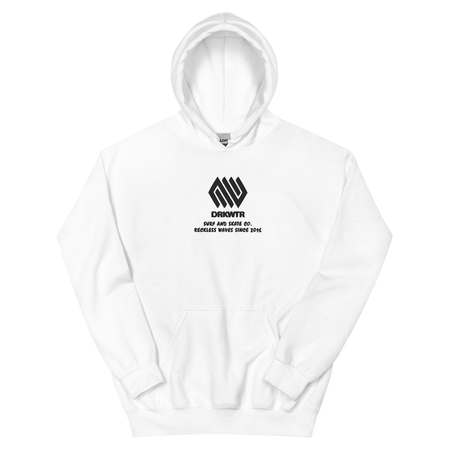 DRKWTR Reckless wakes embroidered Hoodie (Gray and White)