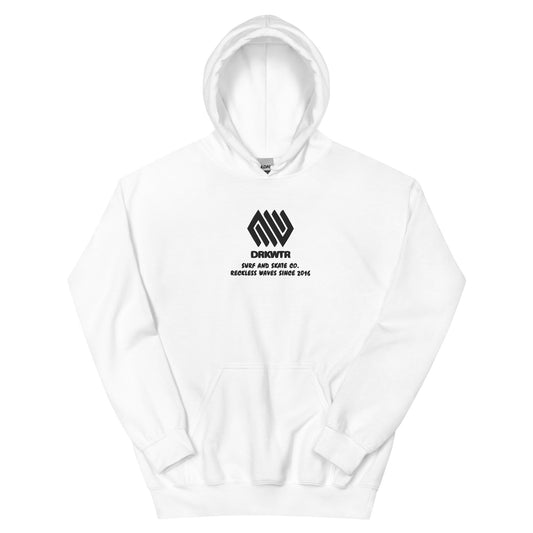 DRKWTR Reckless wakes embroidered Hoodie (Gray, Pink and White)