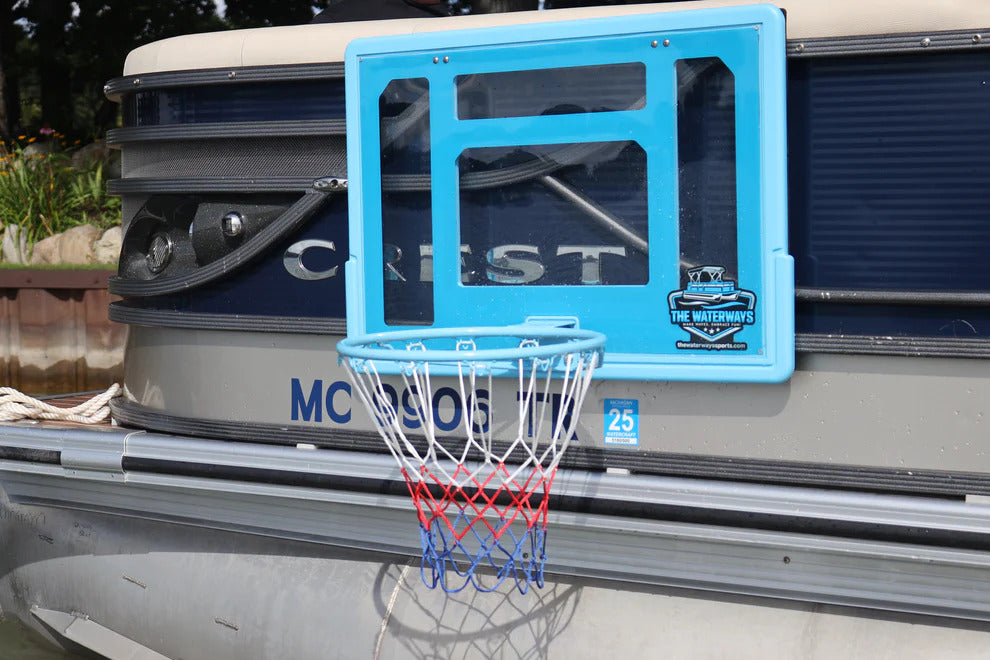 Aqua Shot Pontoon Boat Basketball Hoop Bundle