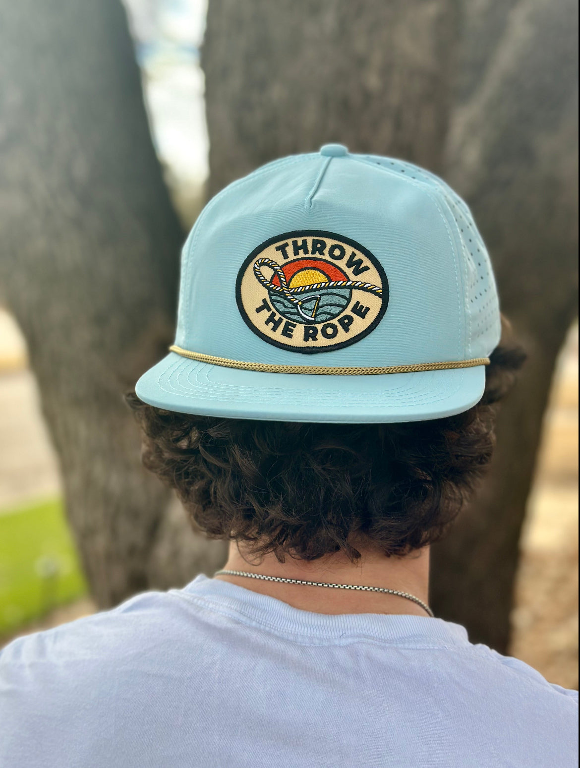 Water Resistant Light Blue Hat